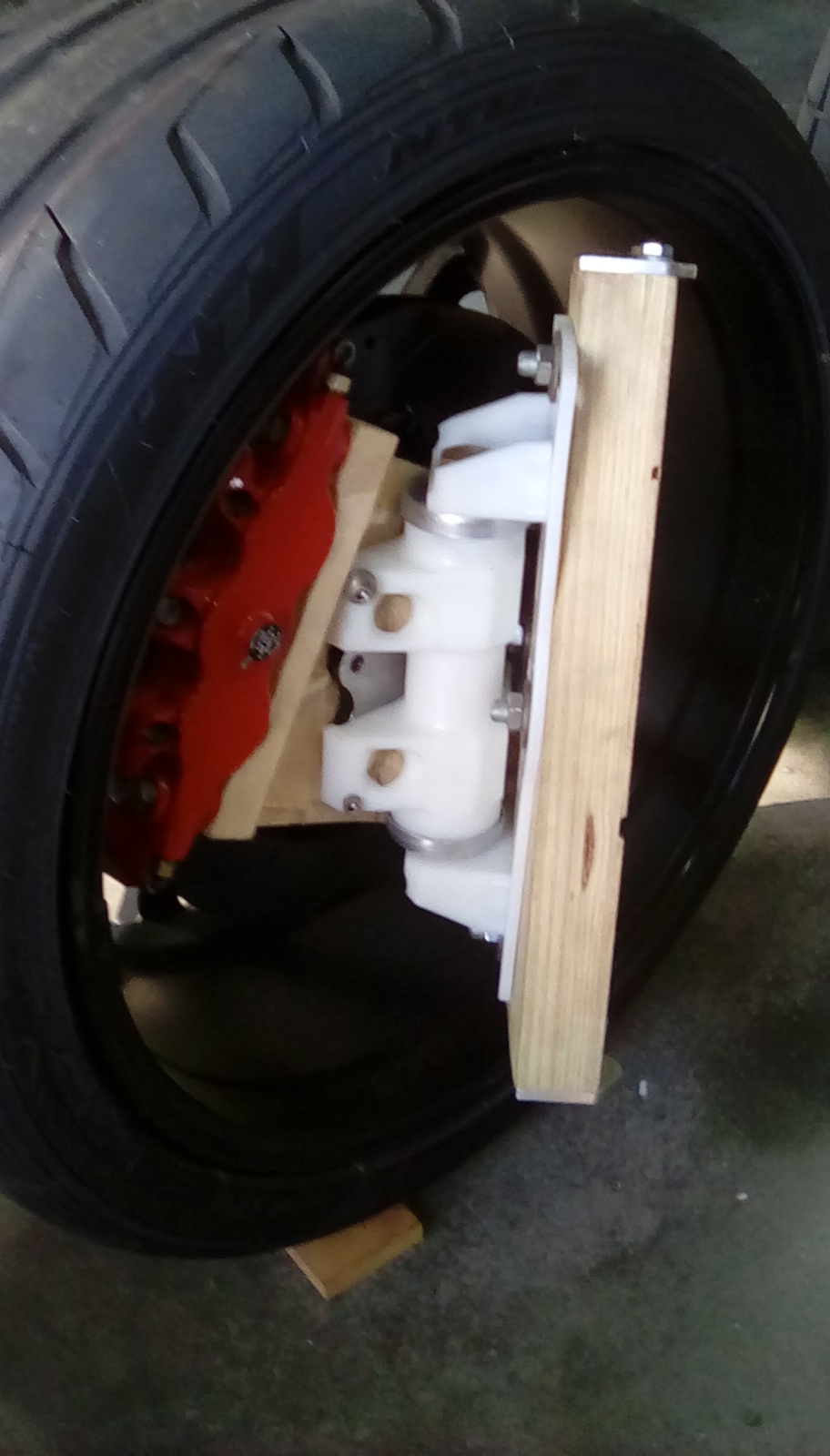 Photo from Mock-up Prototype showing the Brake & Pivot System