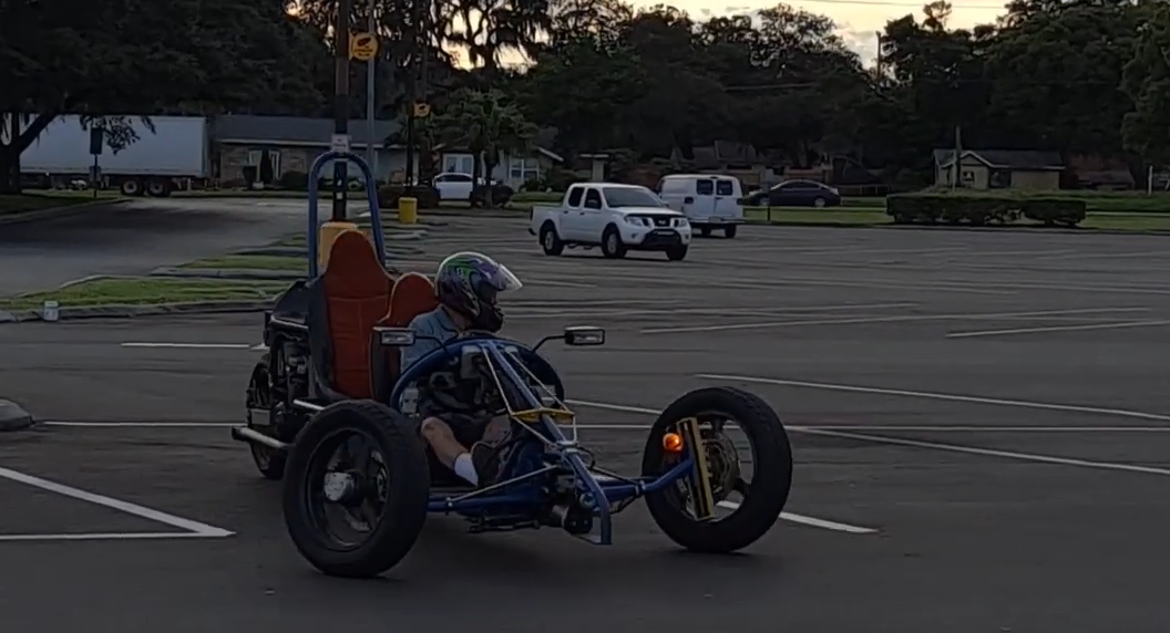 Photo of the Second Prototype in Action on a Parking Lot