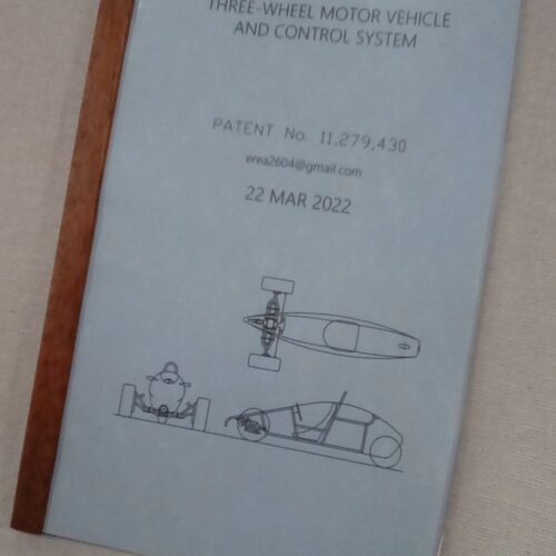 Outside Cover of the Booklet for the Trike from March 2022 & Patent No. 11,279,430